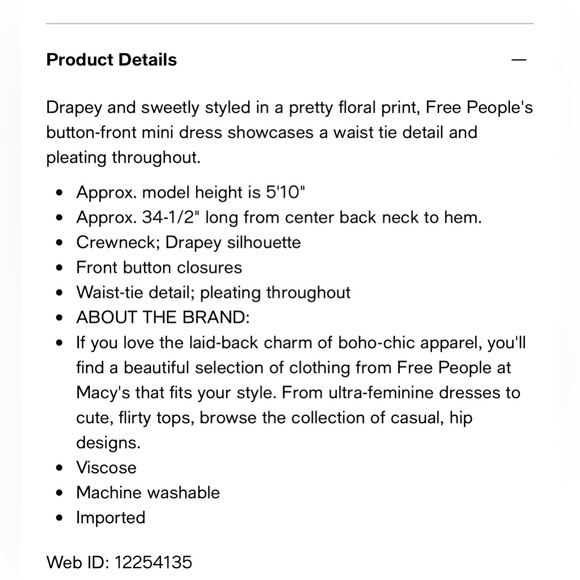 NWT Free People Emerald Flower Fields Long Sleeve Button Mini Dress - Picture 12 of 12